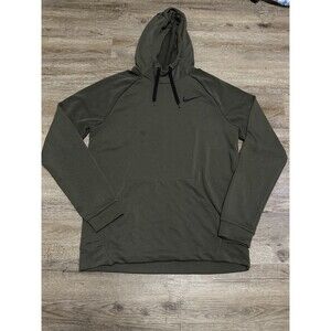 Nike Dri-Fit Lightweight Hoodie Mens M Green Pullover Long Sleeve Performance